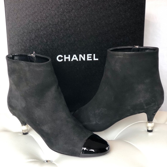 CHANEL Shoes - 2018 Chanel cap toe suede stivetti boot